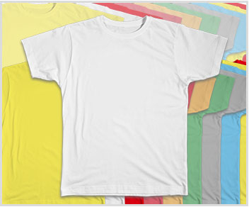 様々な色のTシャツのイメージ
